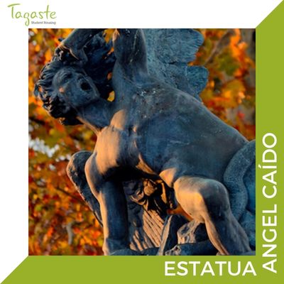 Imagen del ángel caído en el retiro de madrid