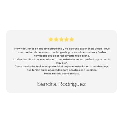 reseña de estudiante de la residencia universitaria tagaste barcelona